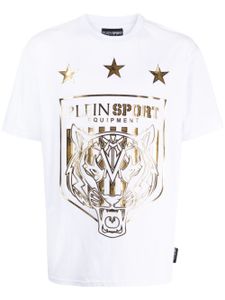 Plein Sport t-shirt à imprimé tigre - Blanc