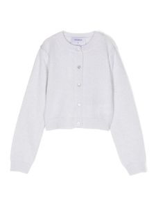 Simonetta cardigan métallisé en laine mélangée - Gris