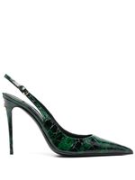 Dolce & Gabbana escarpins en cuir à bride arrière - Vert