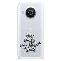 Nokia X10 | X20 Siliconen hoesje met naam Heart Smile