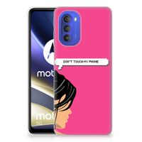 Motorola Moto G51 5G Silicone-hoesje Woman Don't Touch My Phone - thumbnail