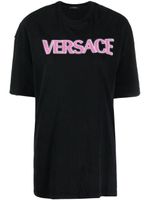 Versace t-shirt en coton à logo imprimé - Noir