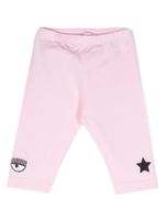 Chiara Ferragni Kids legging Eyelike en coton - Rose