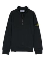 Stone Island Junior sweat en coton à motif Compass - Bleu