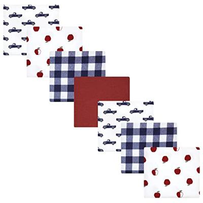 Hudson Baby Unisex Baby Cotton Flannel Receiving Blankets Bundle, Apple Orchard, One Size