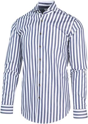 Blue Industry Heren Overhemd Blauw Wit Gestreept Perfect Fit Blue Industry Heren Overhemd Blauw Wit Gestreept Perfect Fit