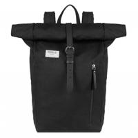 Sandqvist Dante Backpack black with black leather  backpack