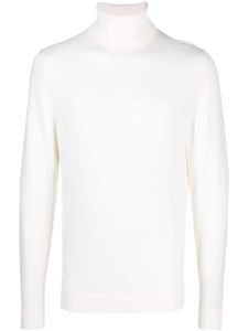 Calvin Klein logo-embroidered wool jumper - Blanc