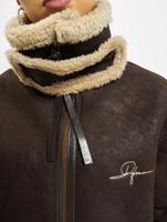 De Ferro / leren jas Brown Lam in bruin