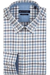 Giordano Regular Fit Overhemd blauw, Ruit