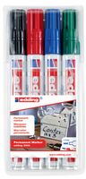 Edding permanent marker e-3300 etui van 4 stuks in geassorteerde kleuren