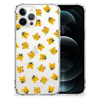 Doorzichtige Silicone Hoesje voor iPhone 12 Pro Max Katten Emojis - thumbnail