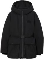 Burberry veste zippée à capuche - Noir