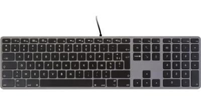 LMP 18254 - Aluminium toetsenbord voor Apple iMac met dubbele USB aansluiting en numeriek keyboard - Bedraad - 110 keys - AZERTY (FR/BE) indeling (ISO),Grijs