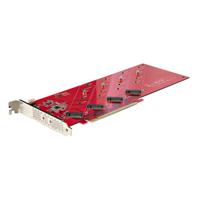 StarTech.com QUAD-M2-PCIE-CARD-B interfacekaart/-adapter Intern M.2 - thumbnail