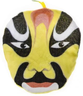 LG Imports knuffelmasker Samurai jongens 14 cm pluche geel LG Imports knuffelmasker Samurai jongens 14 cm pluche geel