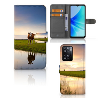 PPO A57 | A57s | A77 4G Telefoonhoesje met Pasjes Koe - thumbnail