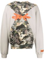 Heron Preston sweat en coton à empiècement camouflage - Vert