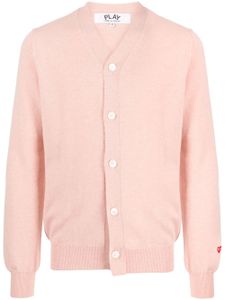 Comme Des Garçons Play cardigan en laine à patch logo - Rose