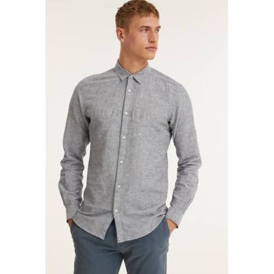 ONLY & SONS gemêleerd regular fit overhemd Caiden blauw ONLY & SONS gemêleerd regular fit overhemd Caiden blauw