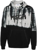 MSGM hoodie en coton à imprimé tie-dye - Noir - thumbnail