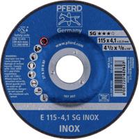 PFERD 62211423 E 115-4,1 SG INOX Afbraamschijf gebogen Diameter 115 mm Boordiameter 22.23 mm RVS 10 stuk(s) - thumbnail