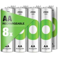 GP ReCyko Oplaadbare AA batterij (penlite) NiMH 2100 mAh 1.2 V 8 stuk(s) - thumbnail