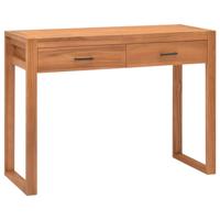 vidaXL Bureau met 2 lades 100x40x75 cm teakhout