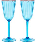 La DoubleJ lot de 2 verres à vin Rainbow Murano - Bleu