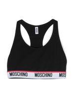 Moschino brassière de sport à bande logo - Noir - thumbnail