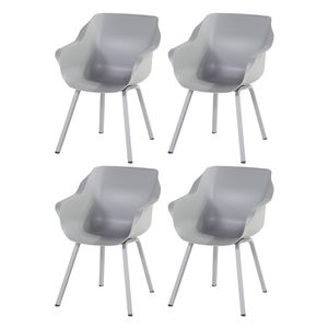 Set van 4 - Hartman Sophie Element dining armstoel - misty grey