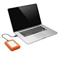 LaCie Rugged Mini externe harde schijf 2000 GB Oranje, Zilver - thumbnail