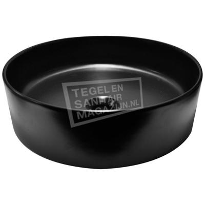 Wiesbaden Schwarz Link Opzetwastafel Rond 400x145 mm Zwart Wiesbaden Schwarz Link Opzetwastafel Rond 400x145 mm Zwart