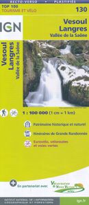 Fietskaart - Wegenkaart - landkaart 130 Vesoul - Langres | IGN - Insti