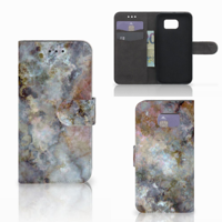 Samsung Galaxy S6 | S6 Duos Bookcase Marmer Grijs