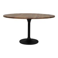 Light & Living Eettafel Biboca - Acacia Hout/Zwart - Ø140x78 cm