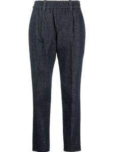 Brunello Cucinelli jean à taille élastiquée - Bleu