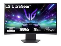LG 27GS60QC-B Ultragear Monitor, 27 inch QHD, 2560 x 1440, VA-paneel, 16:9, HDMI, 1ms, 180Hz, FreeSync, universele connectiviteit, kleur paars grijs