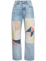 Levi's jean droit 501 '90s à design patchwork - Bleu