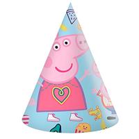 Procos - Partyhoeden Peppa Pig Messy Play van papier, 6 stuks, meerkleurig, PR91996