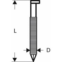 D-kopstripnagel SN34DK 75R, 2,8 mm, 75 mm, blank, gegroefd 3000 stuk(s) Bosch Accessories 2608200016 Afm. (l x b) 75 mm x 2.8 mm