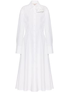 Valentino Garavani robe-chemise Compact Popeline mi-longue - Blanc