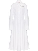 Valentino Garavani robe-chemise Compact Popeline mi-longue - Blanc