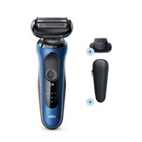 Braun Series 6 Scheerapparaat met scheerblad Trimmer Blauw
