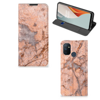 OnePlus Nord N100 Standcase Marmer Oranje - thumbnail