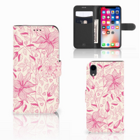 Apple iPhone Xr Hoesje Pink Flowers - thumbnail