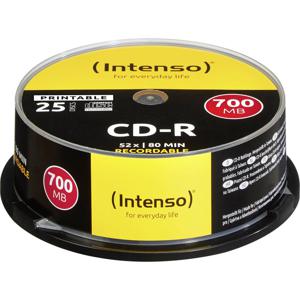 Intenso 1801124 CD-R 80 disc 700 MB 25 stuk(s) Spindel Bedrukbaar