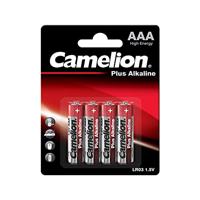 Camelion 11000403 - Batterijen Plus Alkaline High Energy AAA / LR03, 4 stuks, capaciteit 1250 mAh, krachtige wegwerpbatterijen voor elektronische apparaten voor optimale energievoorziening