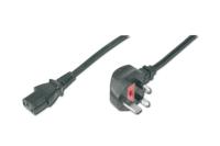 DIGITUS Netaansluitkabel - 1,8 m - BS 1363 90° naar C13 - stekker/contactdoos - H05VV-F3G - 0,75 mm² - Stroomkabel, Voedingskabel