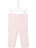 N.PEAL KIDS legging en maille torsadée - Rose